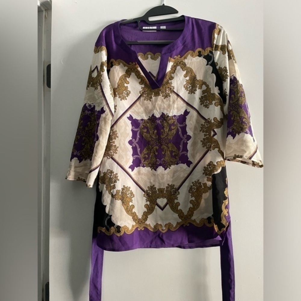 New York & Co. Tunic V-Neck 3/4 Lengths Sleeve